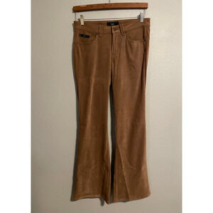 L.E.I. Juniors Pants Size 9 Brown Microfiber Flare Leg Low Rise Grunge Boho Y2K